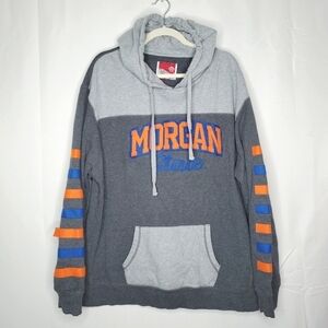 Tradition Morgan State Hoodie Size 3XL Spell Out Colorblock Pullover with Pocket